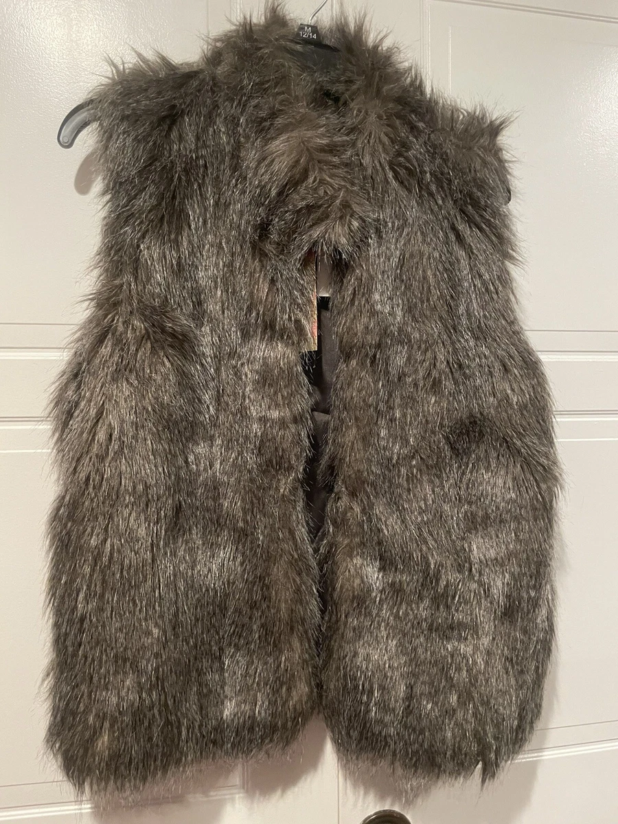 NEW True Love Faux Fur Vest Size L eBay