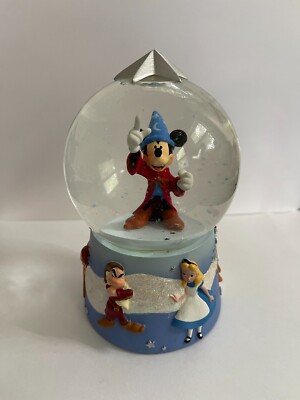 Disney Store Mickey Mouse Sorcerer's Apprentice WIzard Fantasia Snow Globe 5''