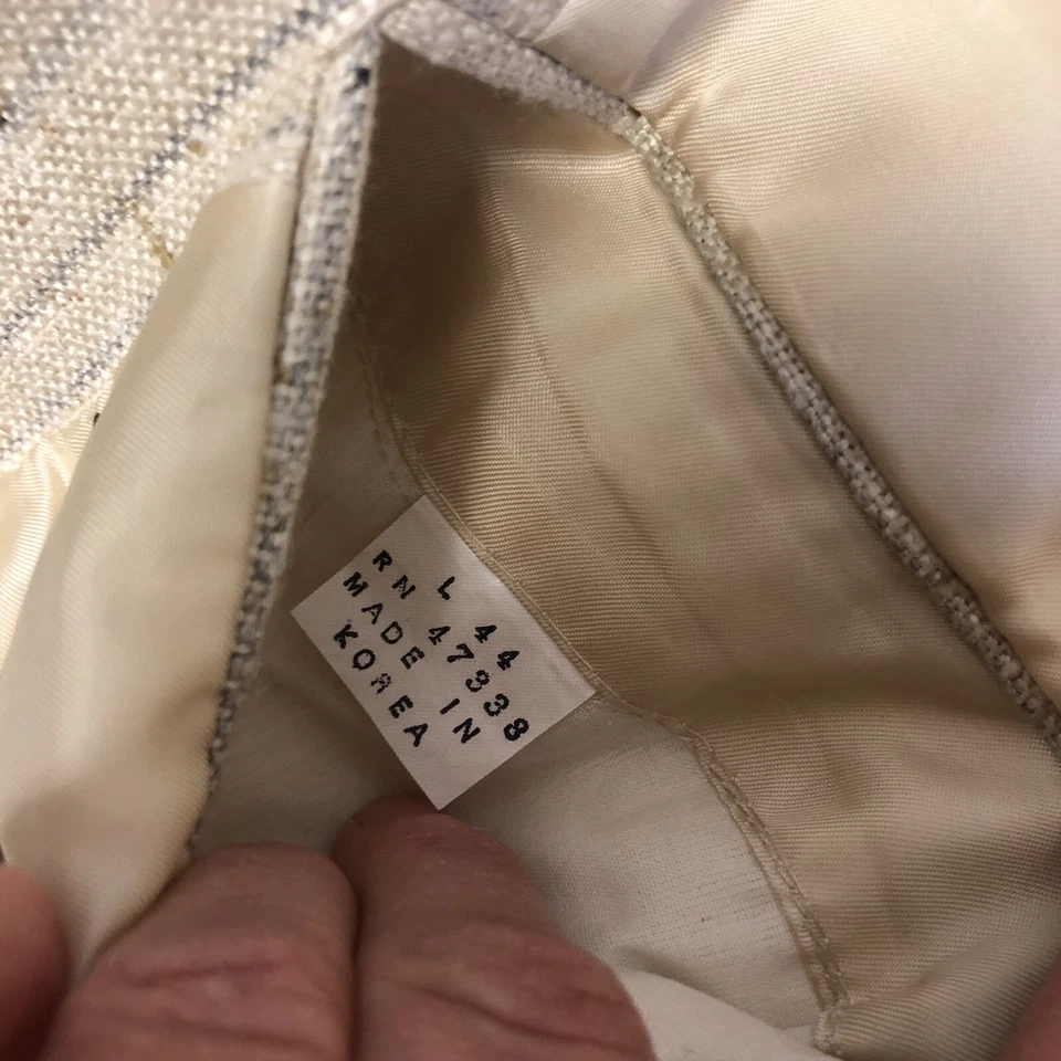 Vtg 60’s Sasson White Black Sport Coat ATOMIC FLECK Jacket ROCKABILLY Blazer 40 - Image 4 of 4