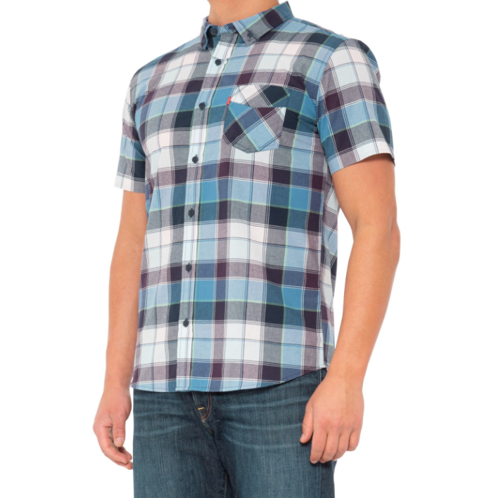 Levi's Button Shirt Mens Size Small Levi's Cameron Woven Plaid Shirt New