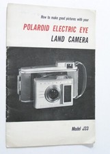Polaroid Electric Eye Land Camera Model J33 Instruction Manual
