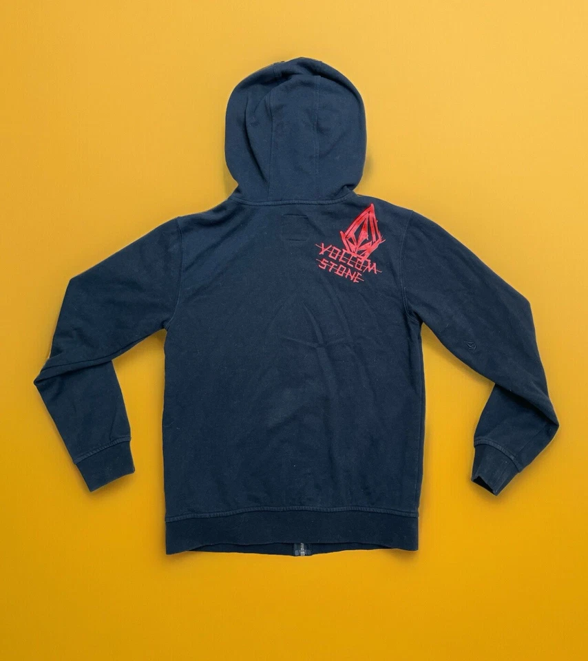 VOLCOM YOUTH XL FEAR SLIM MASK SWEATSHIRT, FULL ZIP Dracula HOODIE, BLACK, 18/20 - Image 3 of 4