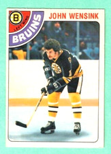 (1) JOHN WENSINK 1978-79 O-PEE-CHEE # 133 BRUINS ROOKIE EX/EX+ CARD (J7105)