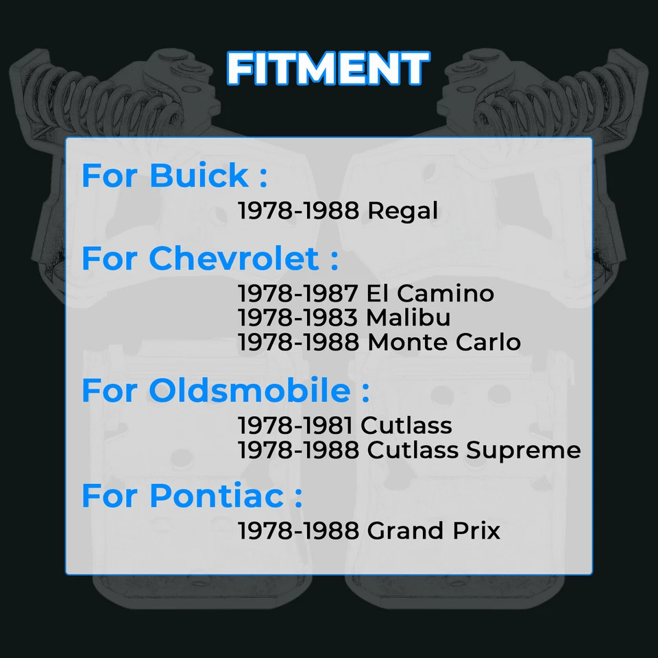 4pc Door Hinges For 78-88 G-body Malibu Regal El Camino Oldsmobile Monte Carlo - Image 4 of 4