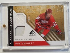 2007-08 Bob Probert Game-Used /50 Jersey/Patch Card Detroit Red Wings SP #AF-BP