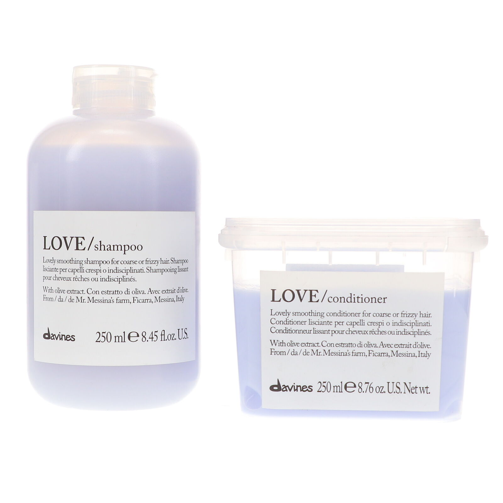 Davines LOVE Smoothing Shampoo 8.45 oz & LOVE Smoothing Conditioner 8.45 oz