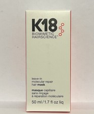 K18 Biomimetic Hairscience Leave In Molecular Repair Hair Mask 50ml New UK Stock