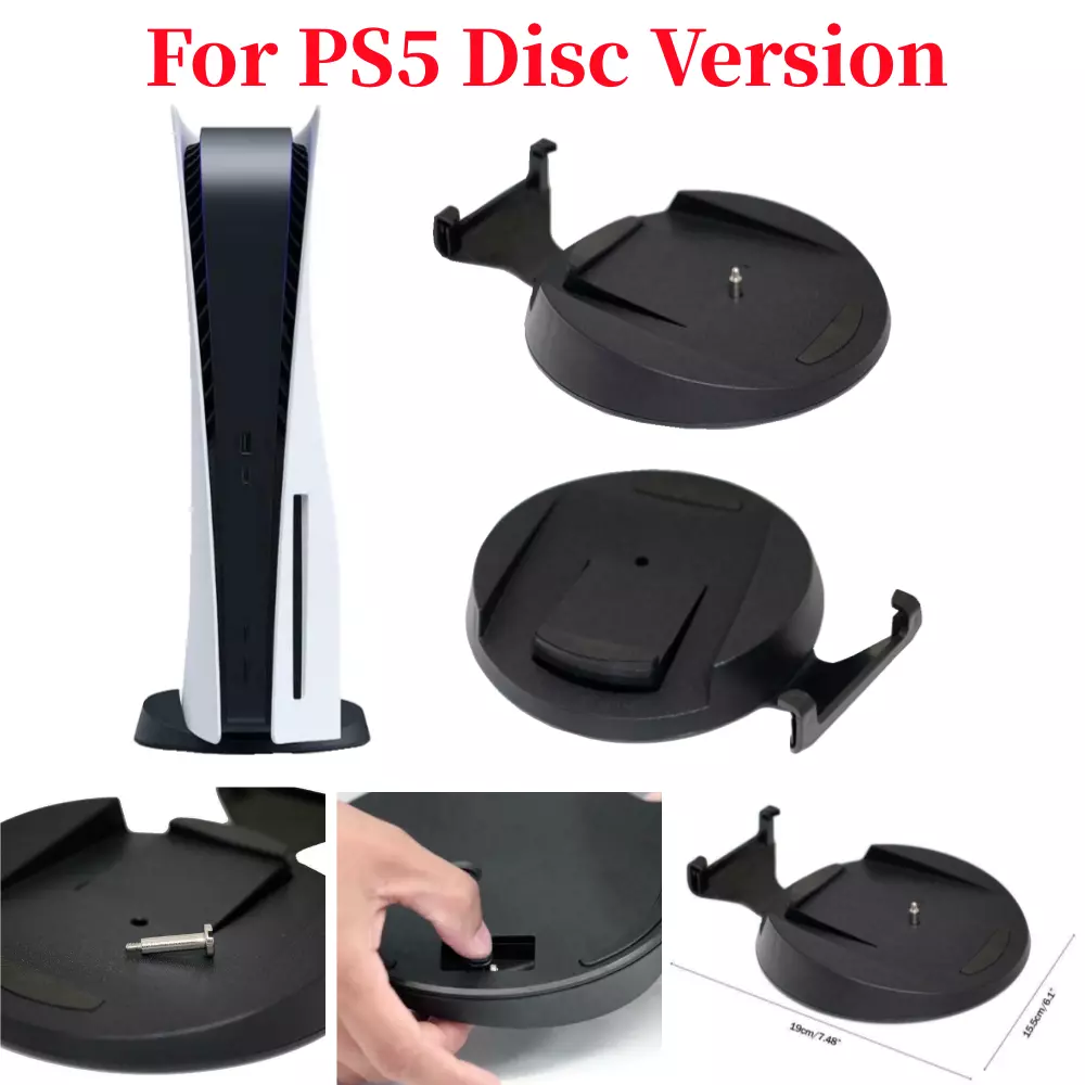 Vertical Stand Game Console Holder Base w/Screw for PS5 Console Replacement  New