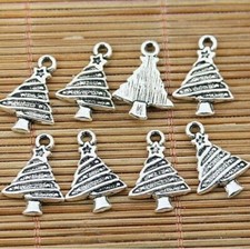 20pcs 18.7x13mm tibetan silver tone Christmas tree charms EF1511