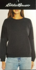 Eddie Bauer Women's Sweatshirt Raglan Crew Relaxed French Terry New Tags Size XL