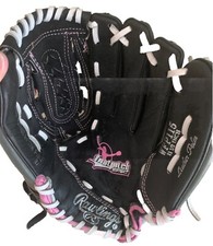Rawlings Black/Pink WFP115 Fast Pitch Softball Mitt 11 1/2 Inch