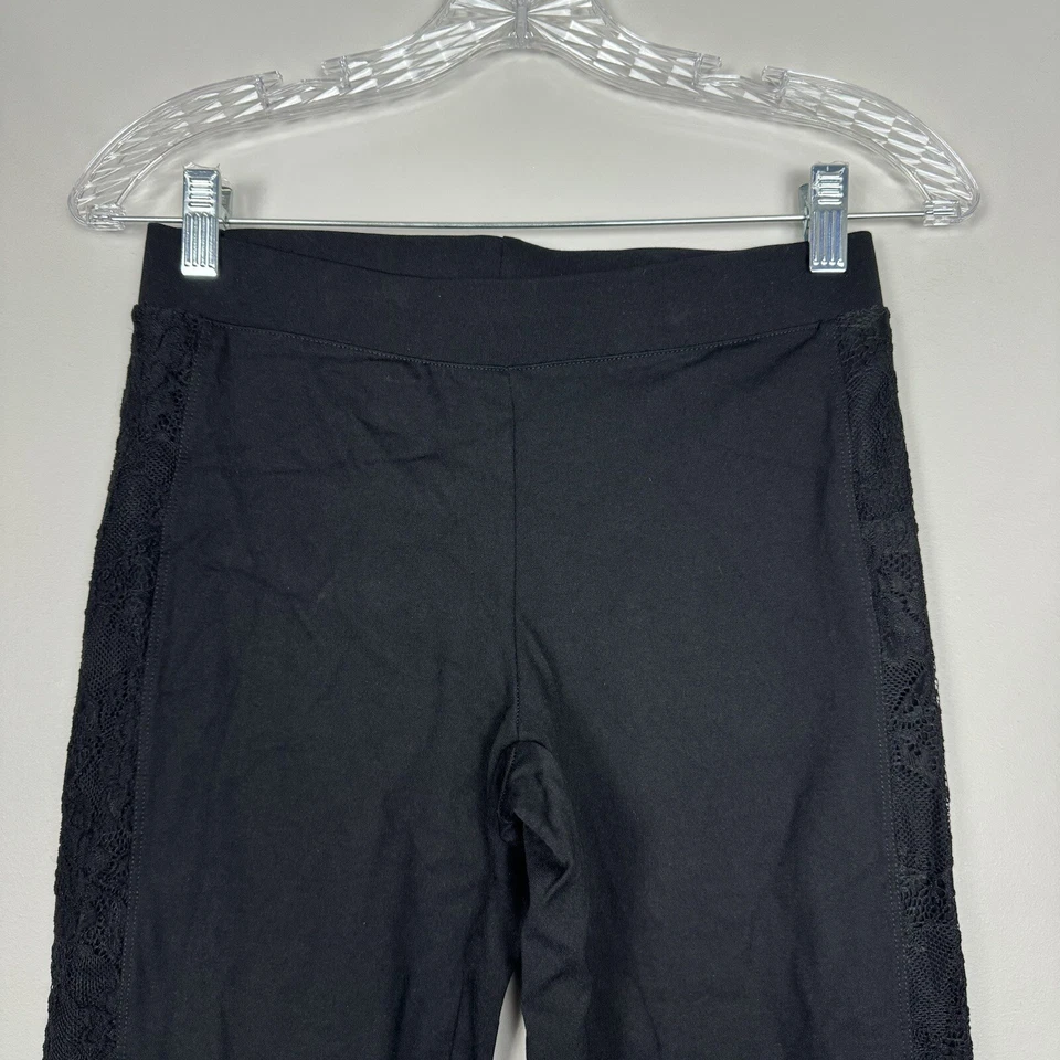 Esmoquin recortado de encaje con tonos Tregging pantalón leggings negro para mujer talla pequeña nuevo con etiquetas Foto 4 de 4