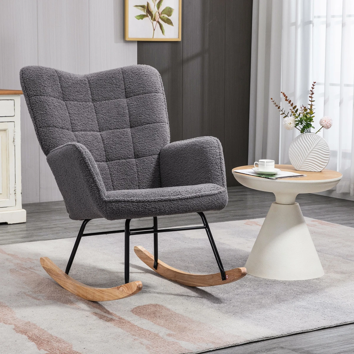 Wingback nursing chair sales