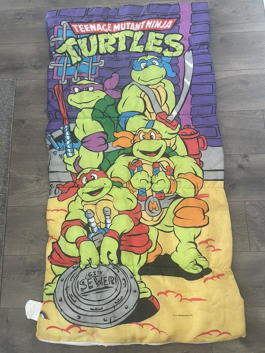Vintage Teenage Mutant Ninja Turtles Sleeping Bag Youth 1990