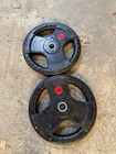 2 X 25lb 1" Hole Rubber Standard Weight Plates 50lbs Total