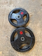 2 X 25lb 1" Hole Rubber Standard Weight Plates 50lbs Total