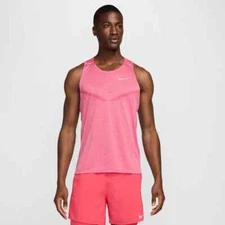 NEW MENS S SMALL NIKE TECH KNIT RUNNING DRI FIT ADV TANK TOP PINK DM4751 629