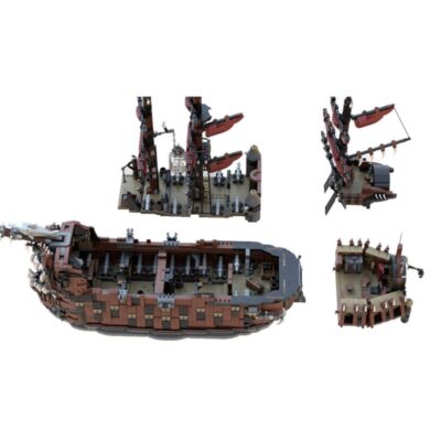 Medieval Large Pirate Ship Model 5845 Bricks MOC-165091 Good Quality