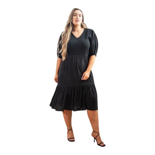 Dani Marie Mia Blouse Sleeve Dress In Black Women’s Plus Size 20 - 第 1/9 張圖片