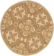 Safavieh Chelsea BROWN / GREEN 3' X 3' Round Area Rug - HK376C-3R