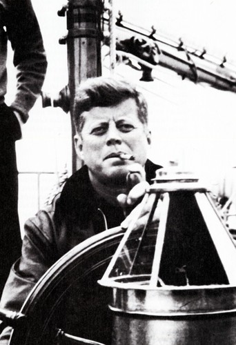 John F. Kennedy Poster, Smoking Cigar, Sailing, JFK