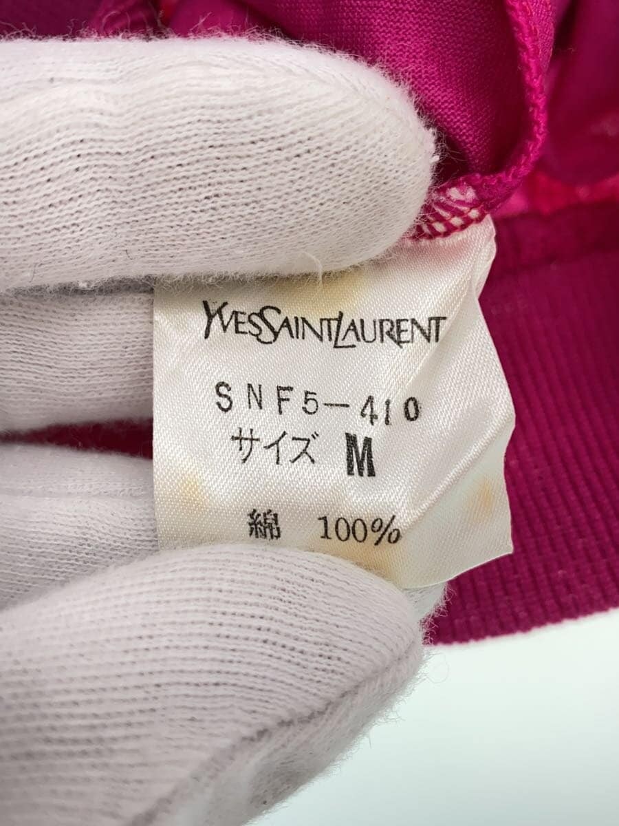 Top vintage manica corta YVES SAINT LAURENT taglia M cotone rosa bottoni oro