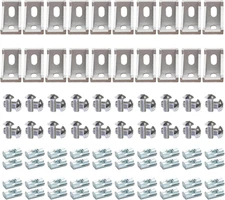 20Pcs 10 Series Aluminum Extrusion Brackets Connector Set with T-Nuts & Bolts
