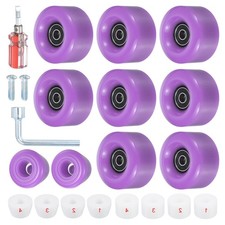 58x32mm Skate Wheels Bearings Skate Brakes Roller Skate Wheels Set Purple