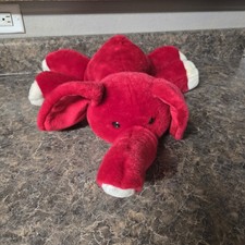 Commonwealth red elephant plush 18"