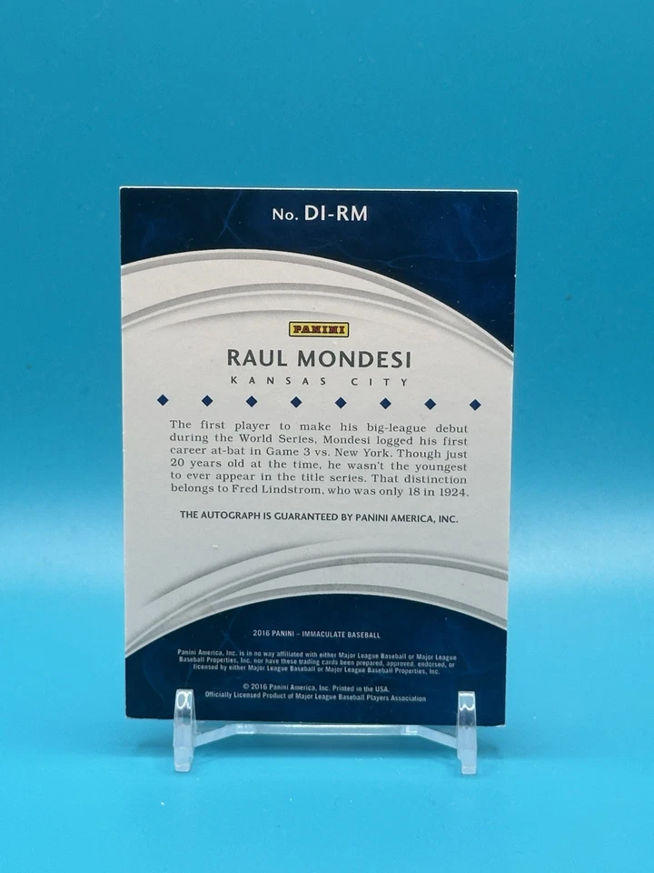 2016 Panini Immaculate Diamond Inscriptions /25 Raul Mondesi Rookie Auto RC - Image 2 of 2