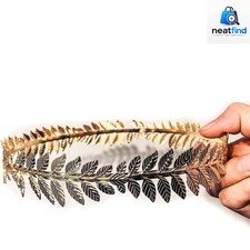 Roman Emperor Crown Laurel Wreath Gold Leaf Headband Toga Costume Accessory C...