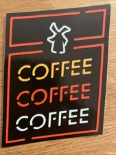 Dutch Bros Coffee Sticker January 2019 Black Neon Glow In The Dark Textured