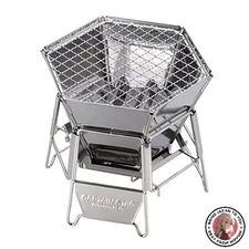 NEW Captain Stag UG-94 Bonfire Stand  Barbecue Stove  Grill  2-in-1  Hexa