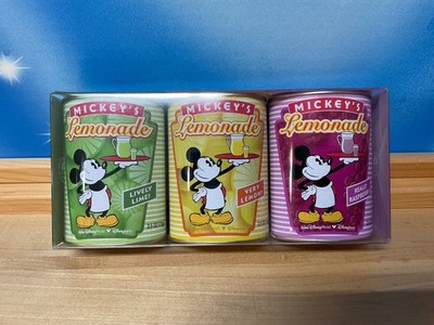 Vintage Mickey Lemonade Drink Mix In Tin Cans 2.5 Oz ea. 3 Flavors NEW Unopened