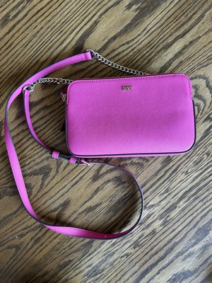 DKNY 3 Pocket Hot Pink Crossbody Bag Purse