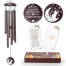 Cat Memorial Gifts for Loss of Cat, 25 inch Cat Memorial Wind Chimes, Loss of...