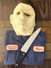 Curse of Michael Myers Mask Justin Mabry Movie Costume w/ t-shirt and knife