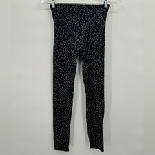 SPANX Animal Print Leggings size Small, black, gray blue in color