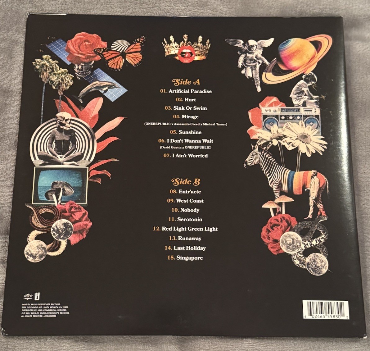 OneRepublic SIGNED Artificial Paradise Vinyl Brand New Autographed