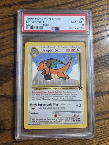 Pokemon Wotc Black Star Promo  #5 Dragonite PSA 8
