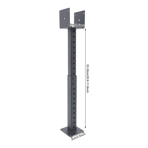 2 pièces supports de support de pergola robustes supports de support de poutre en bois réglables - Photo 2/15
