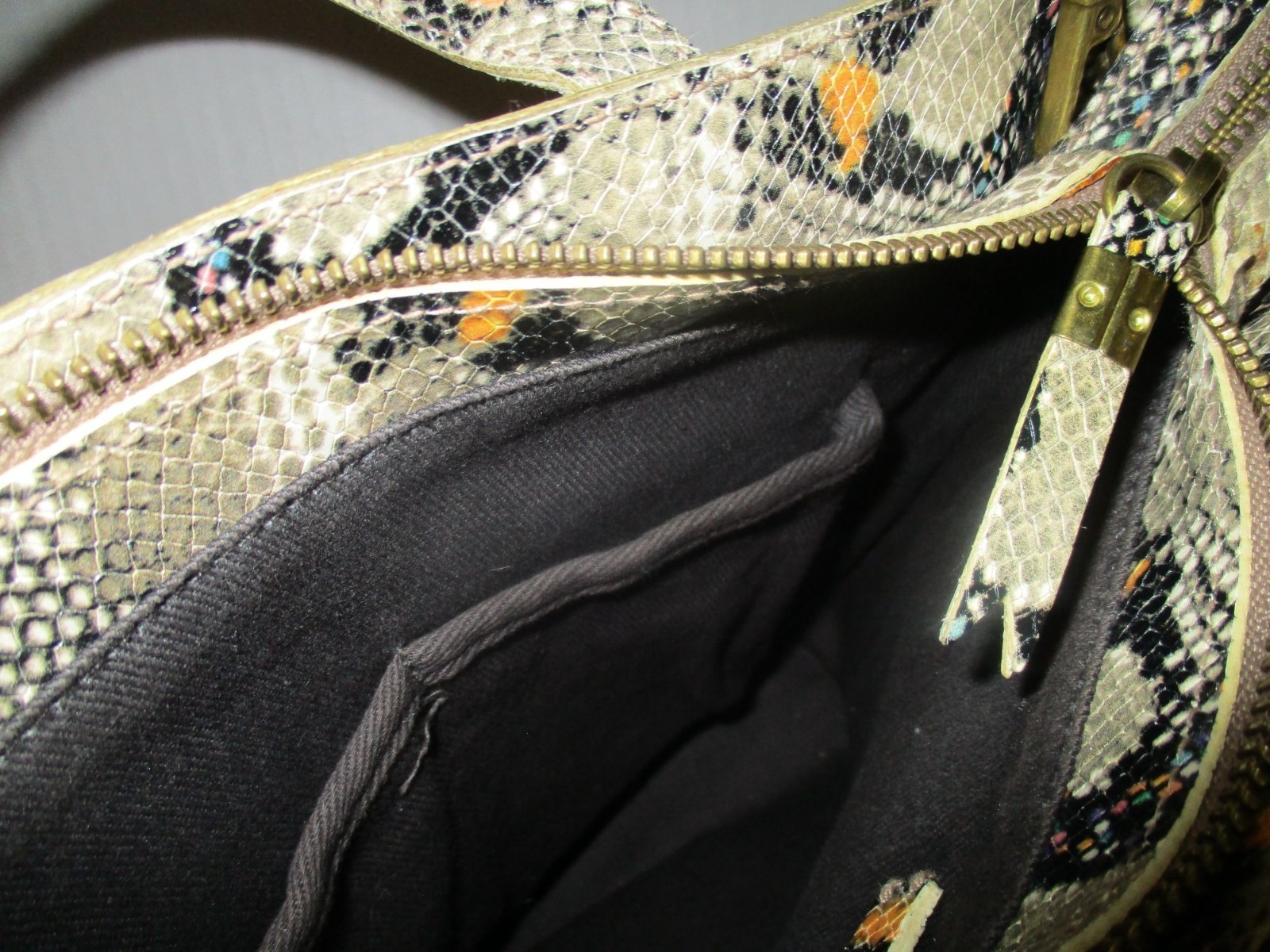 Madwell Brown Orange Python Leather 2-Way Satchel - image 6