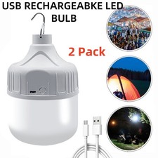 2x Super Bright LED Lantern USB Rechargeable Camping Light Tent Lamp Night Light