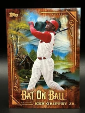 2025 Topps X Bob Ross The Joy of Baseball Bat on Ball Ken Griffey Jr. #BOB-18