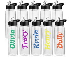 Personalized Water Bottle Custom Monogram Water Bottle BPA Free 24oz