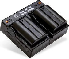 2-Pack EN-EL15B Batteries and Dual Bay Charger for Nikon Cameras Z6 D750 D850