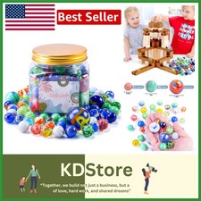 125PCS Assorted Glass Marbles Kids Gift Set - Handmade, Multi-Size, Education...