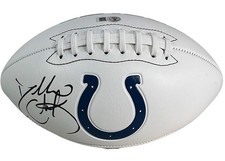 Dallas Clark Signed Indianapolis Colts Football Logo Beckett