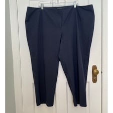Pantalones de vestir Lafayette 148 de pierna ajustada azul corto carrera trabajo pantalones para mujer 24 W