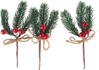 Vbs Tannenzweig Mit Beeren, 3 StüCk - Dekorative Tannenzweige FüR Weihnachtsdeko